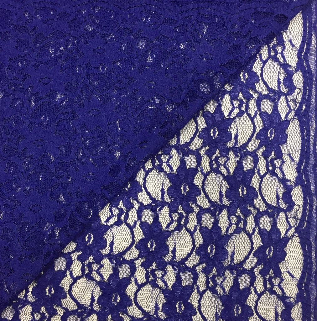 Tissu Dentelle Eva Bleu électrique