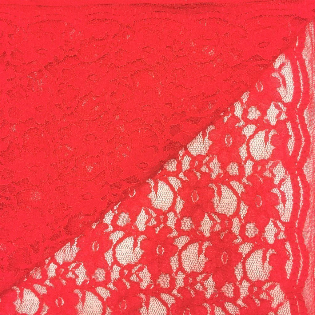 Tissu Dentelle Eva Rouge