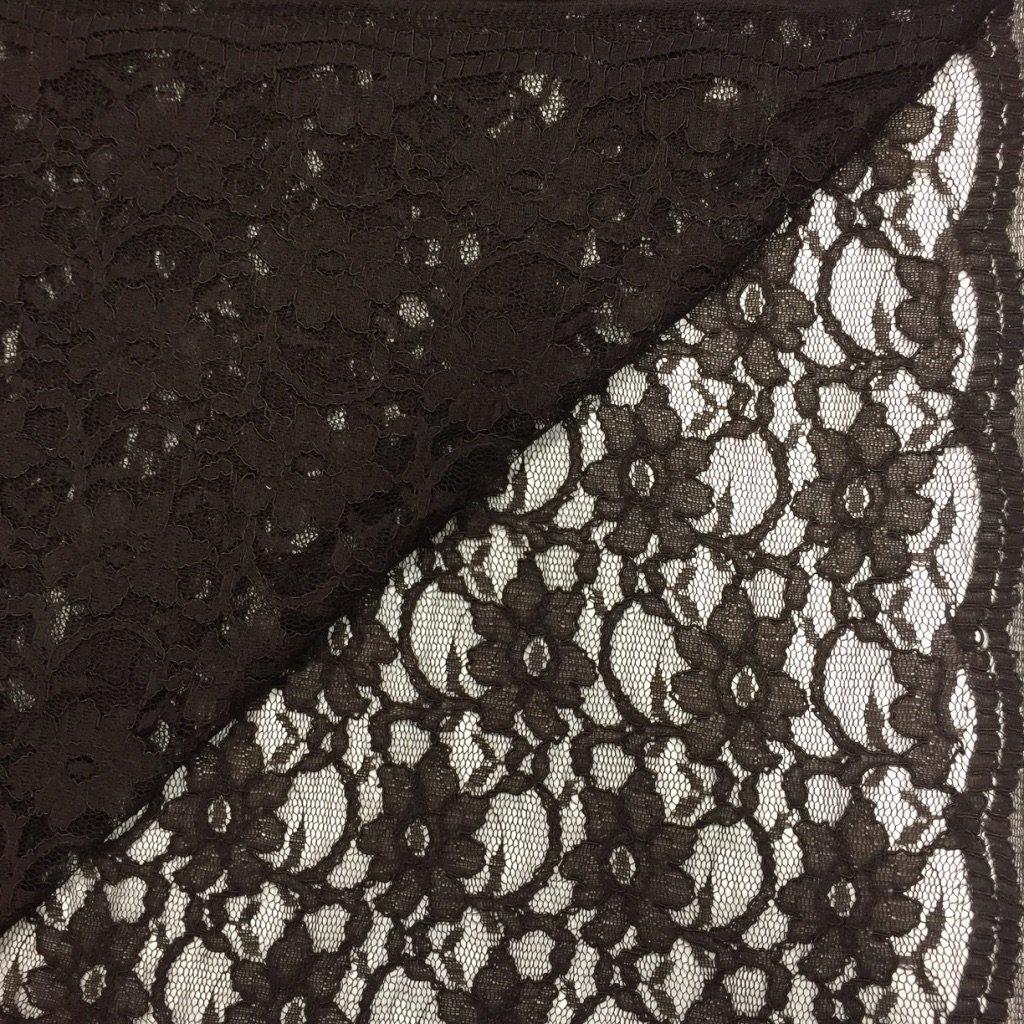 Tissu Dentelle Eva Marron
