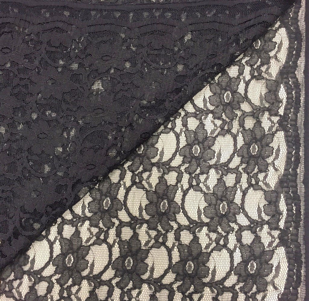 Tissu Dentelle Eva Gris foncé