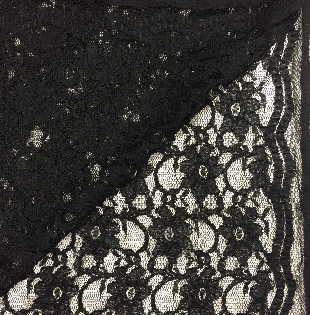 Tissu Dentelle Eva Noir