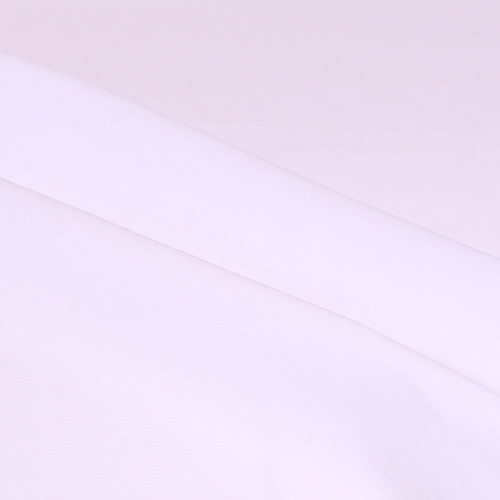 Tissu Mousseline uni Blanc