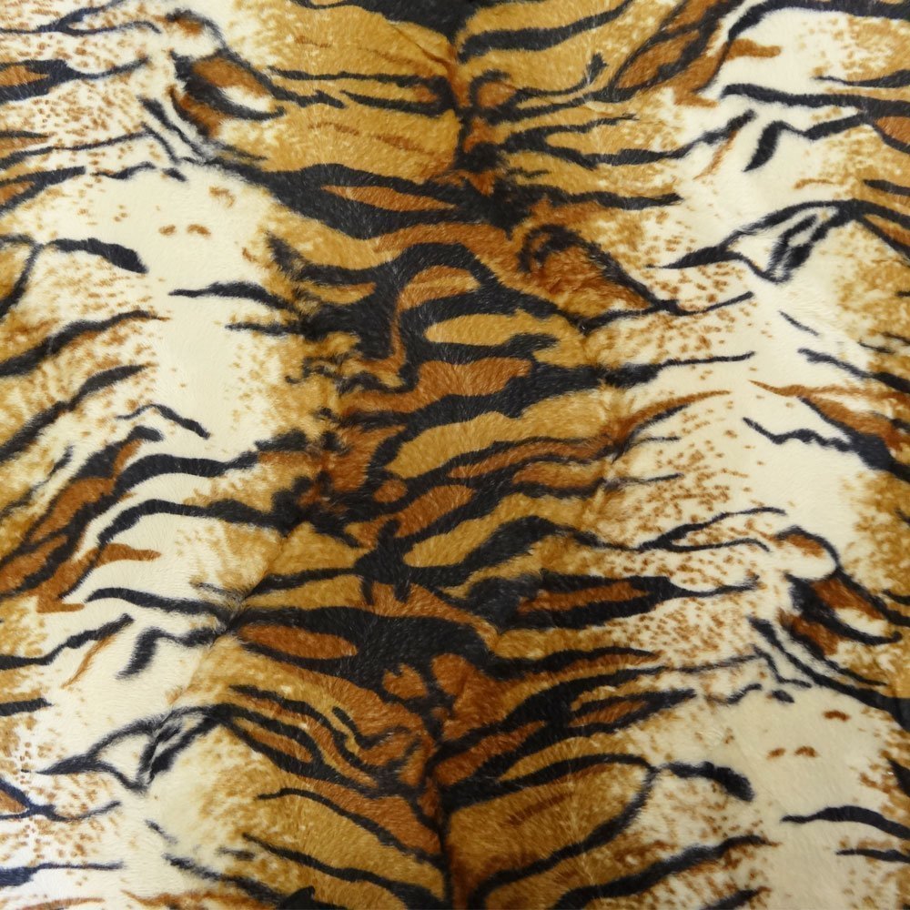 Tissu Velours Peau de bête Tigré Beige