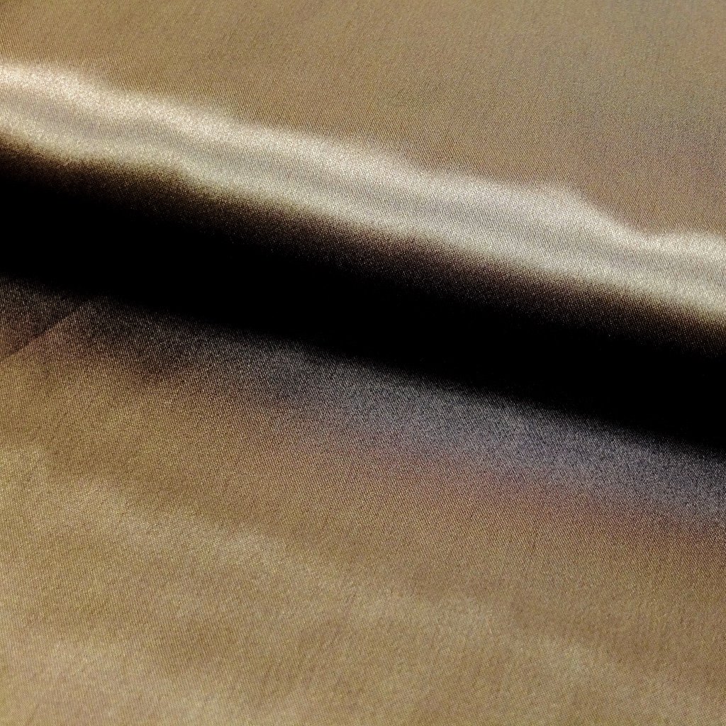 Tissu Satin uni Marron chocolat