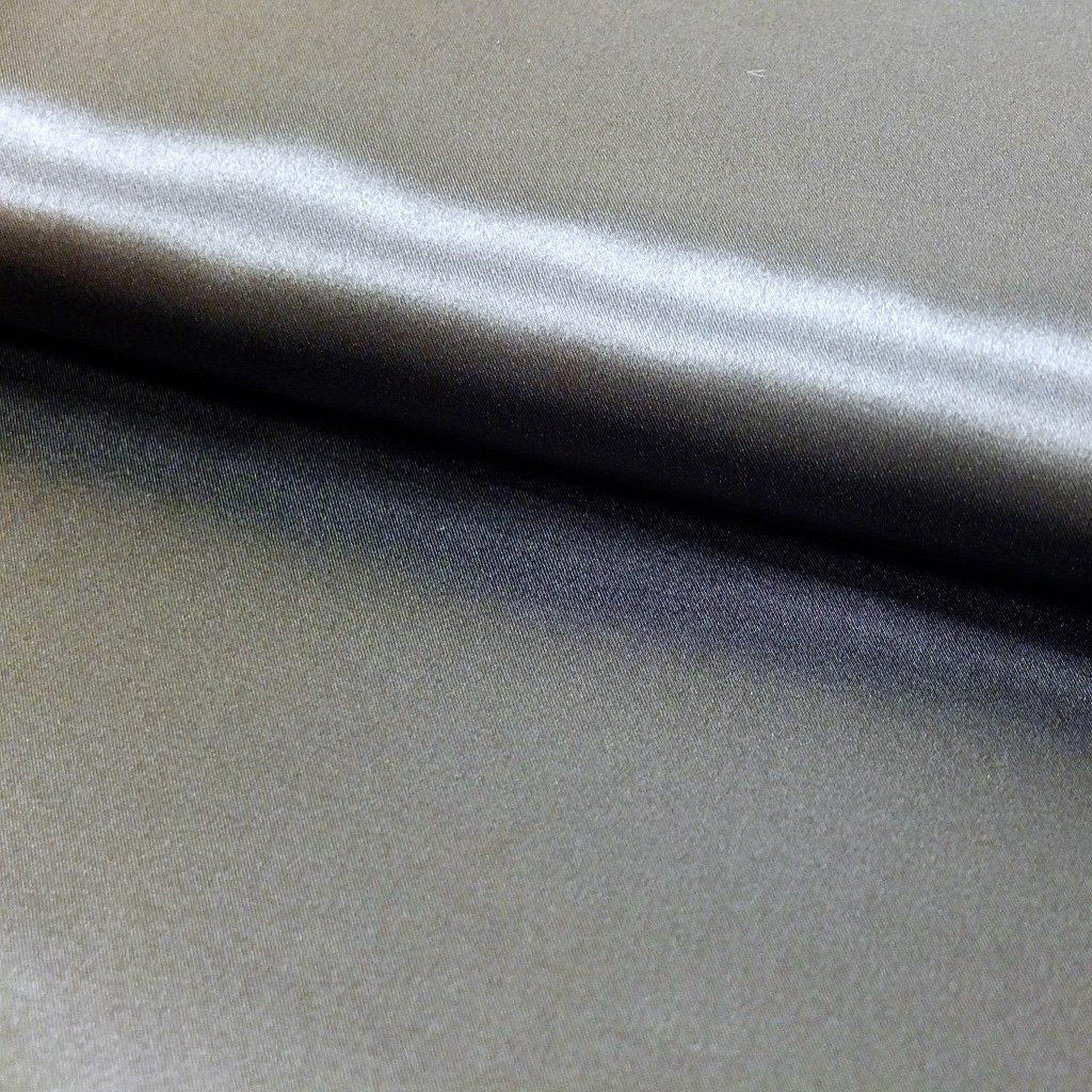 Tissu Satin uni Vert de gris