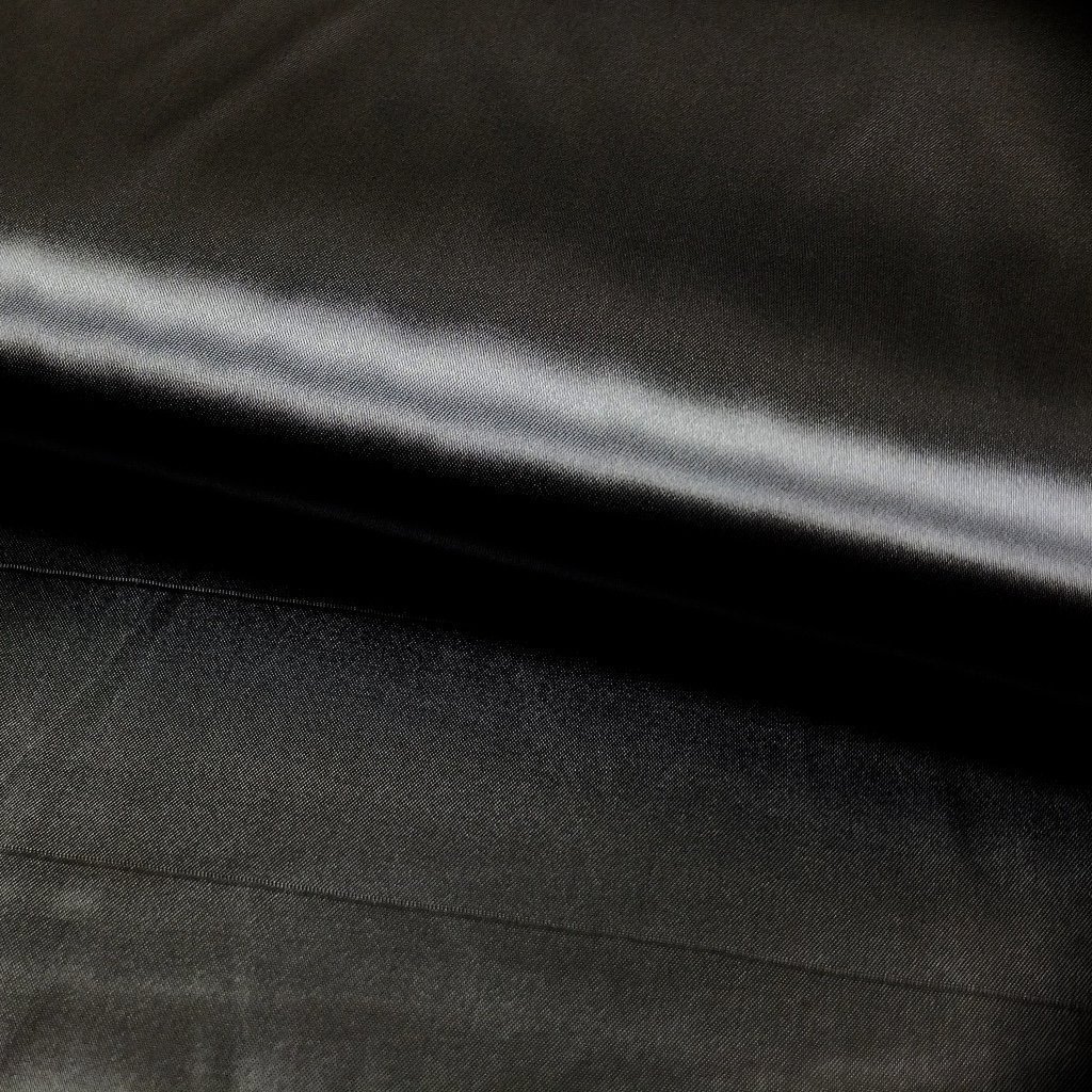 Tissu Satin uni Noir