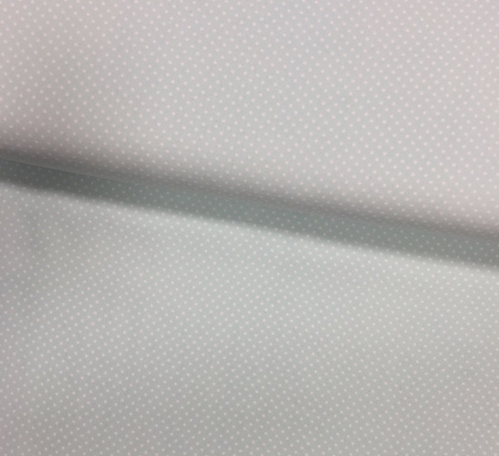 Tissu Milleraies Vert pastel Pois 3 mm Blancs
