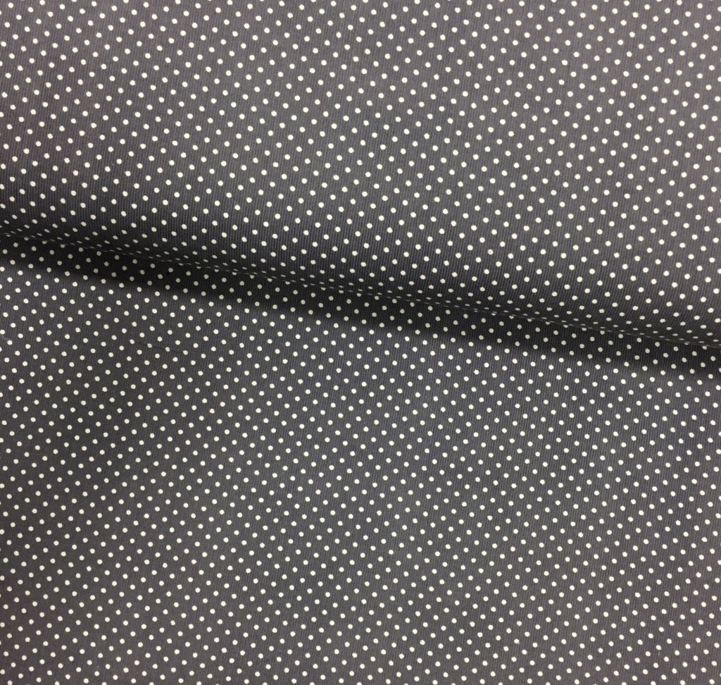 Tissu Milleraies Gris clair Pois 3 mm Blancs