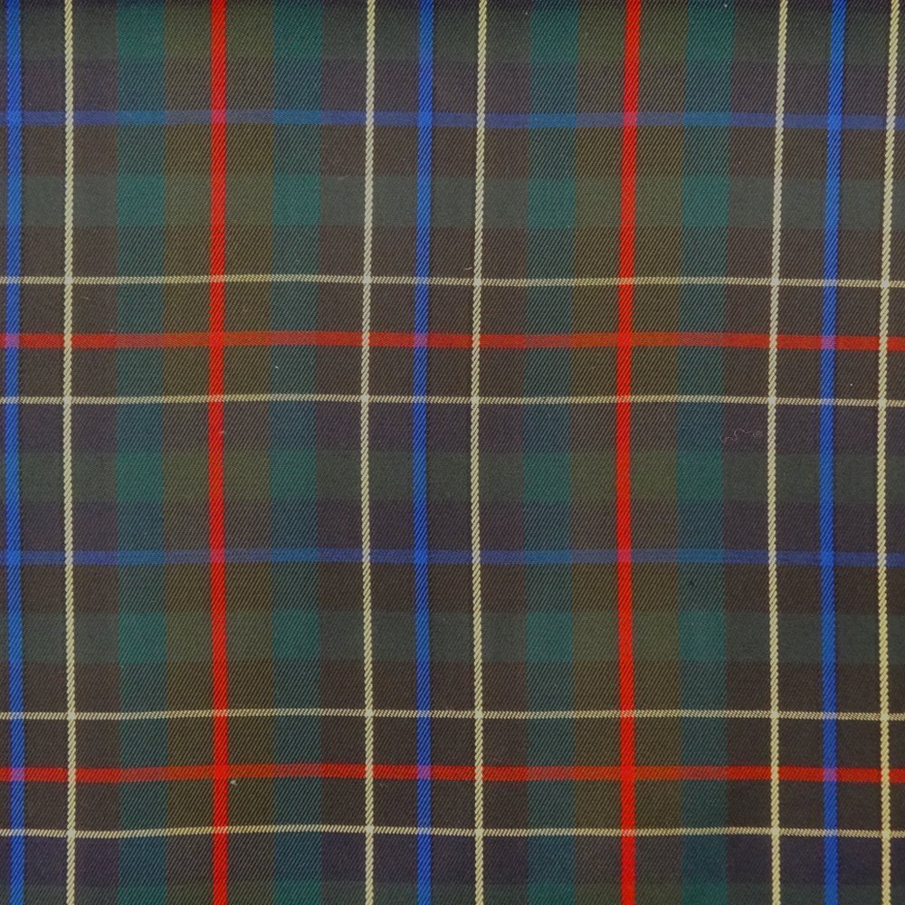Tissu Tartan Petit Ecossais Kaki Rayures Jaunes et rouges