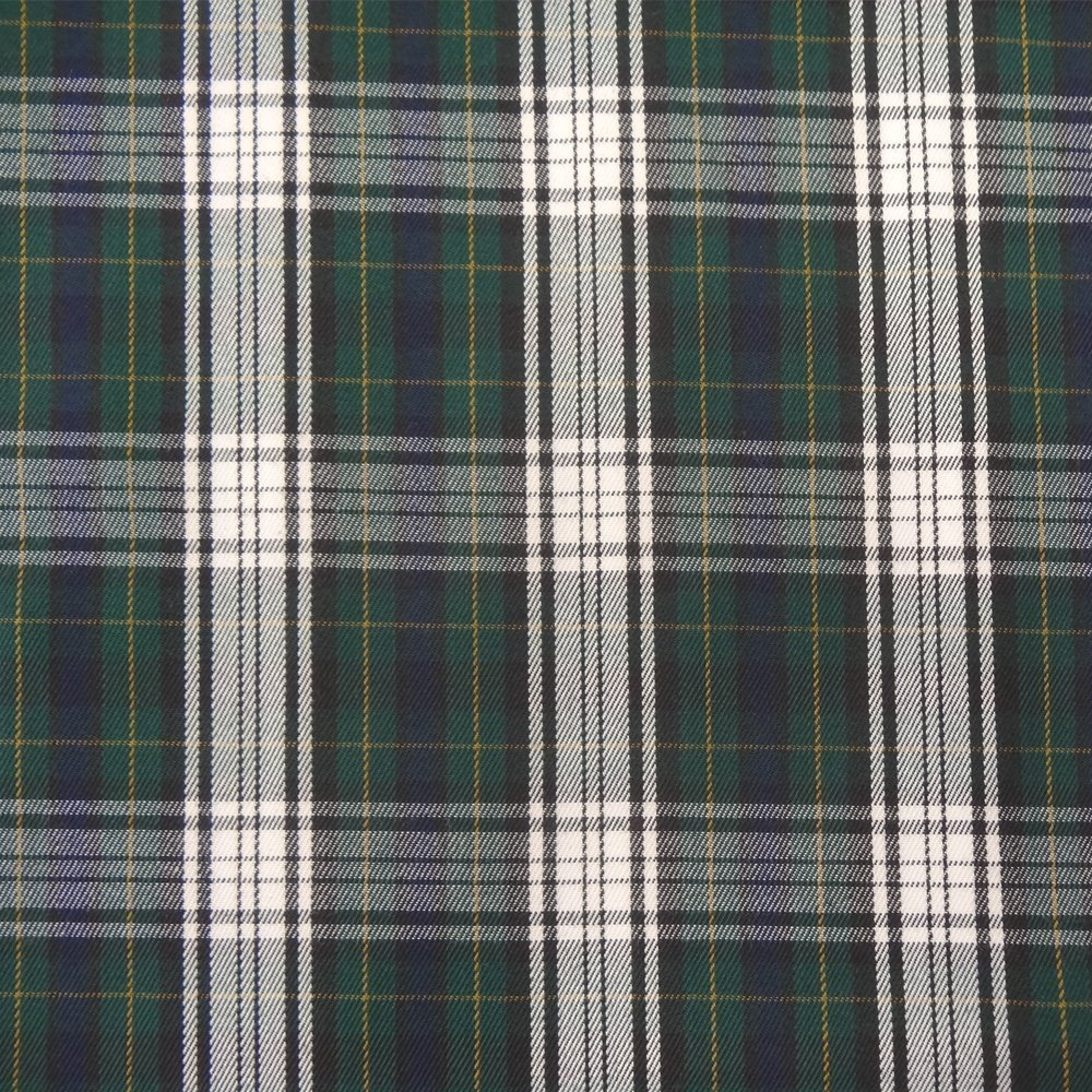 Tissu Tartan Ecossais Classic Vert et Blanc