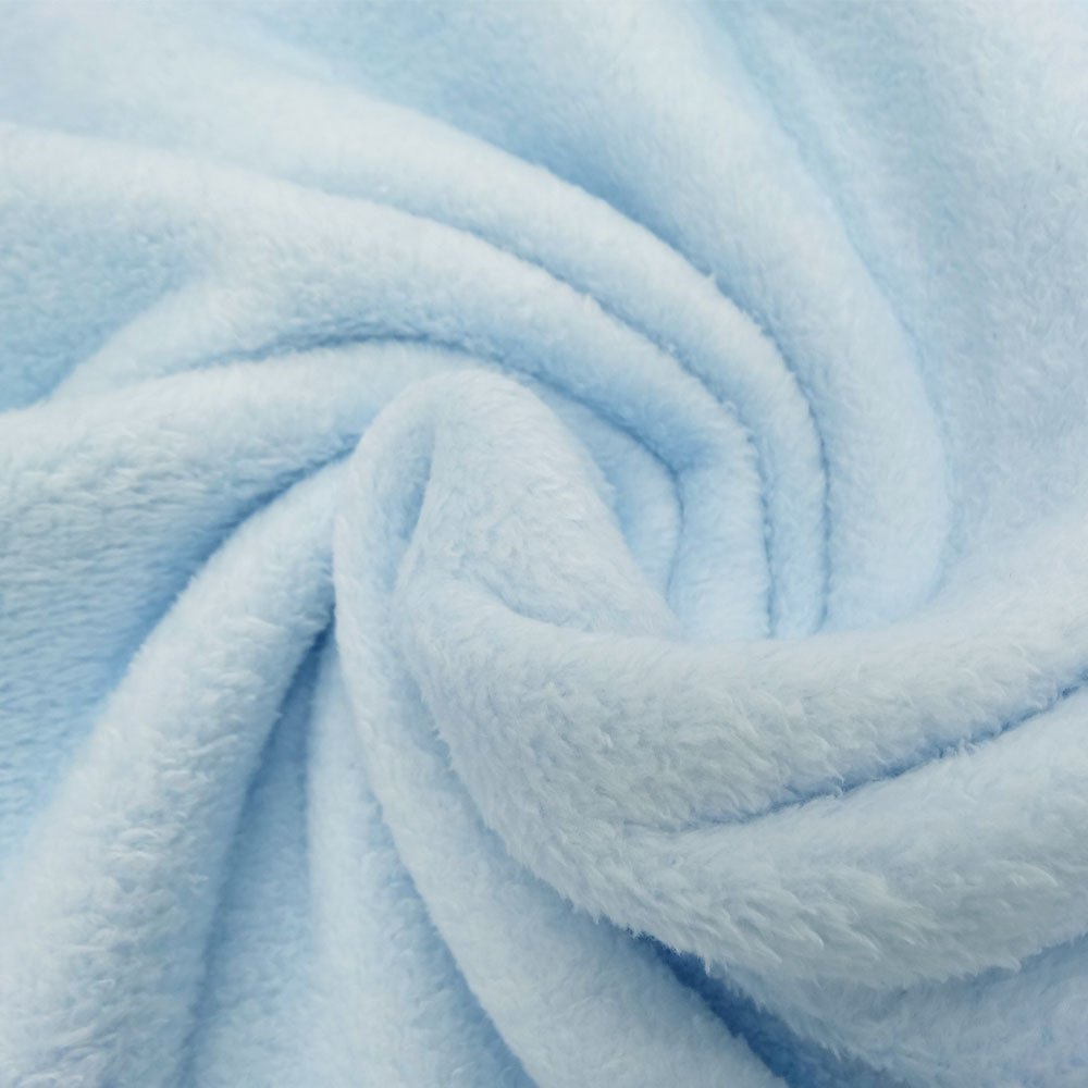 Tissu Doudou uni Bleu ciel
