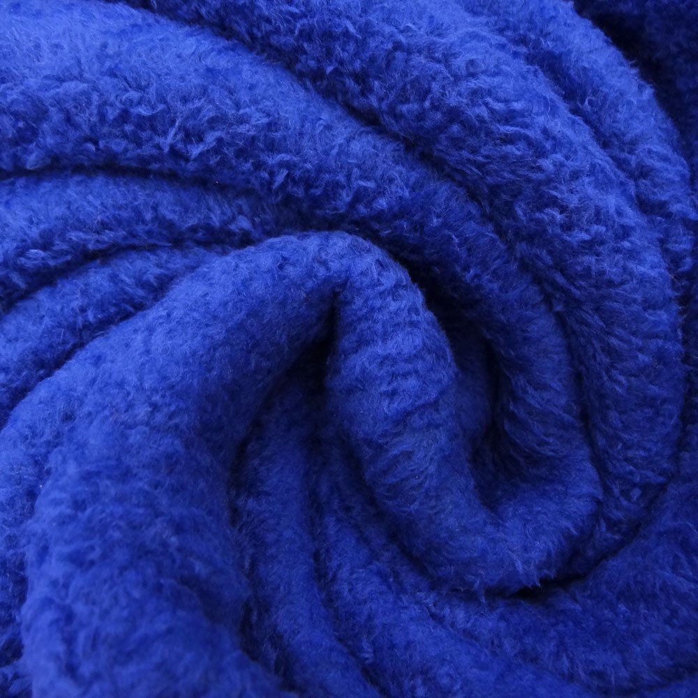 Tissu Doudou uni Bleu