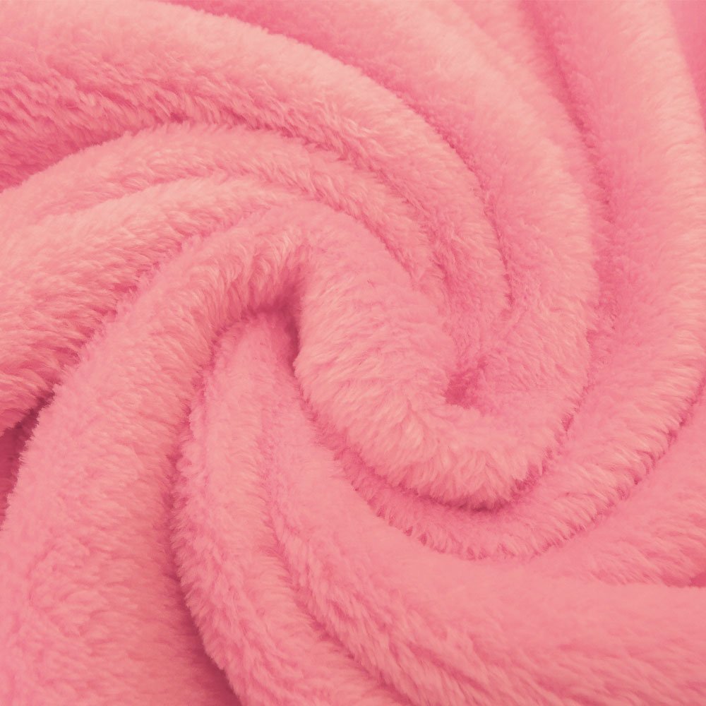 Tissu Doudou uni Rose