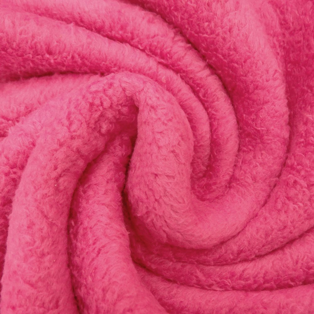 Tissu Doudou uni Fushia
