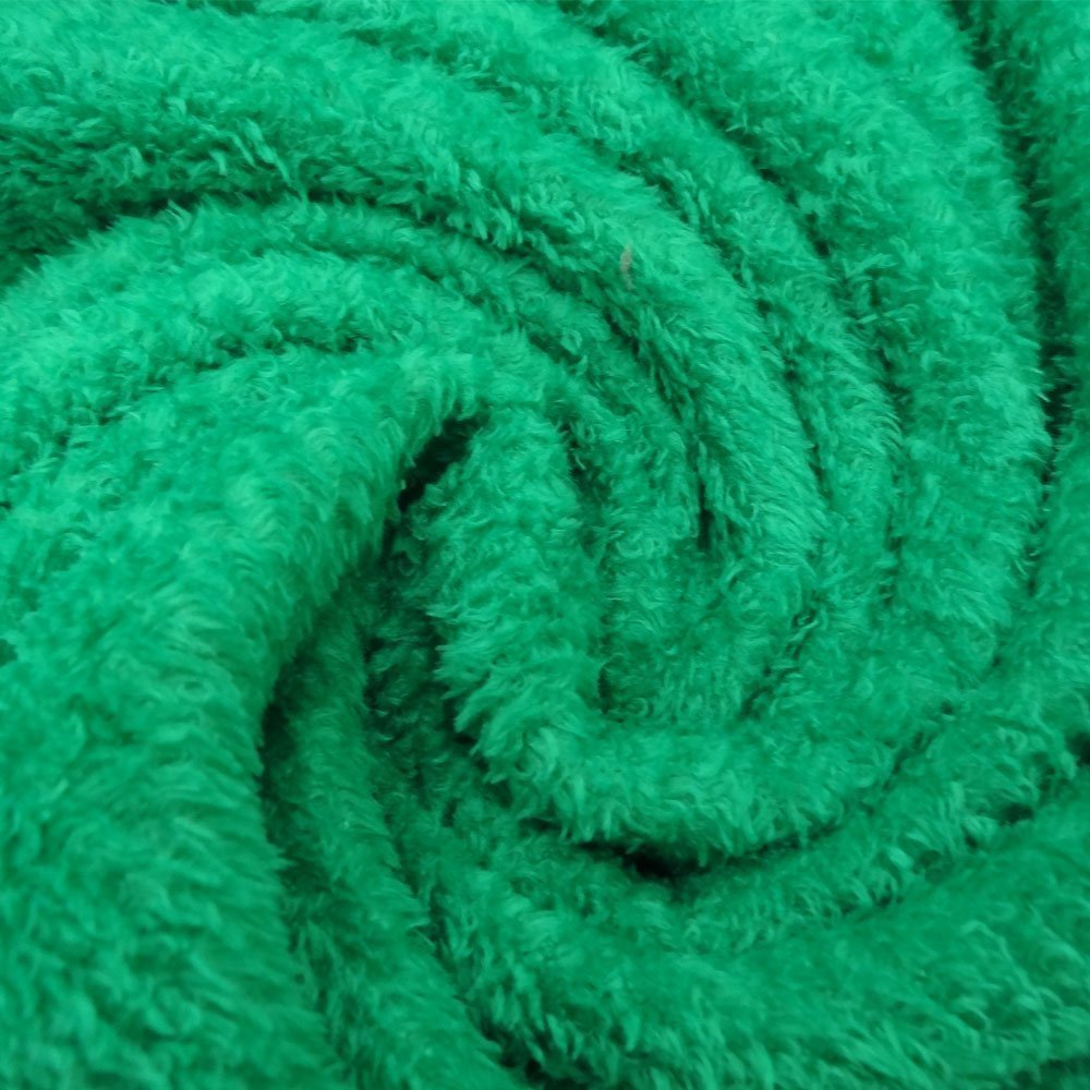 Tissu Doudou uni Vert émeraude