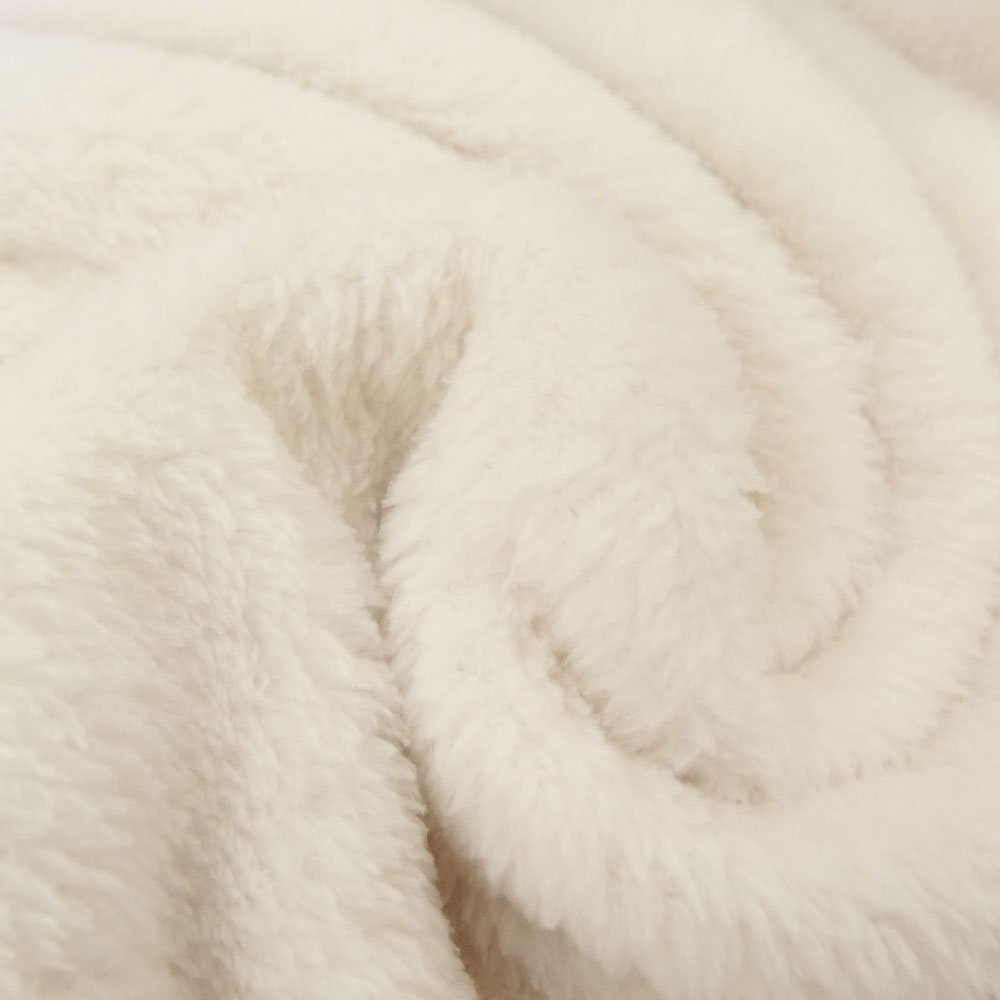 Tissu Doudou uni Ecru