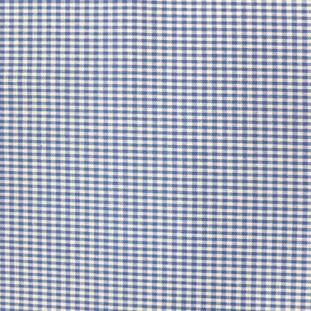 Tissu Vichy Mini carreaux 3 mm Bleu roi