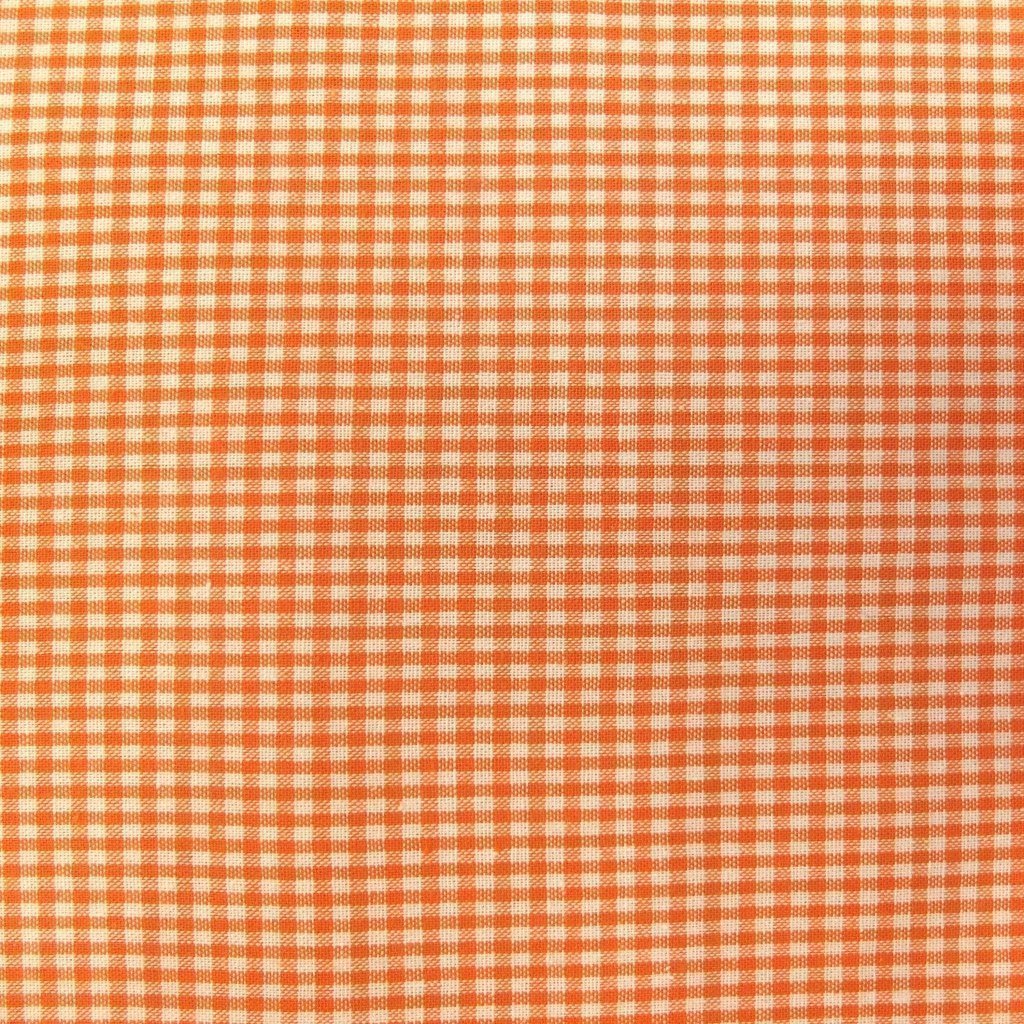 Tissu Vichy Mini carreaux 3 mm Orange