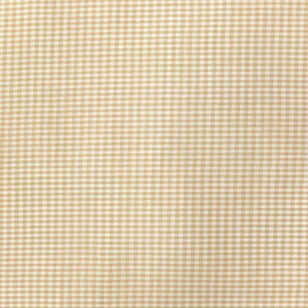 Tissu Vichy Mini carreaux 3 mm Beige