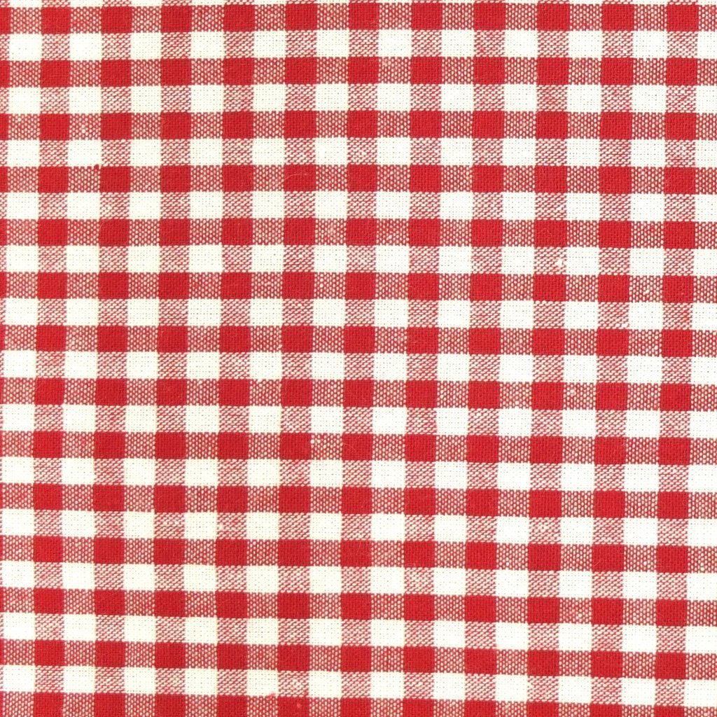 Tissu Vichy Petits carreaux 5 mm Rouge