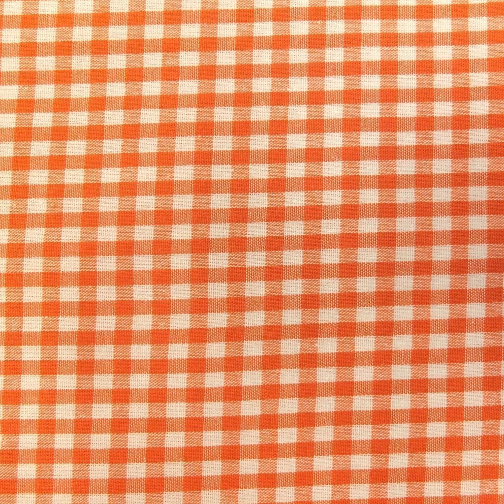 Tissu Vichy Petits carreaux 5 mm Orange