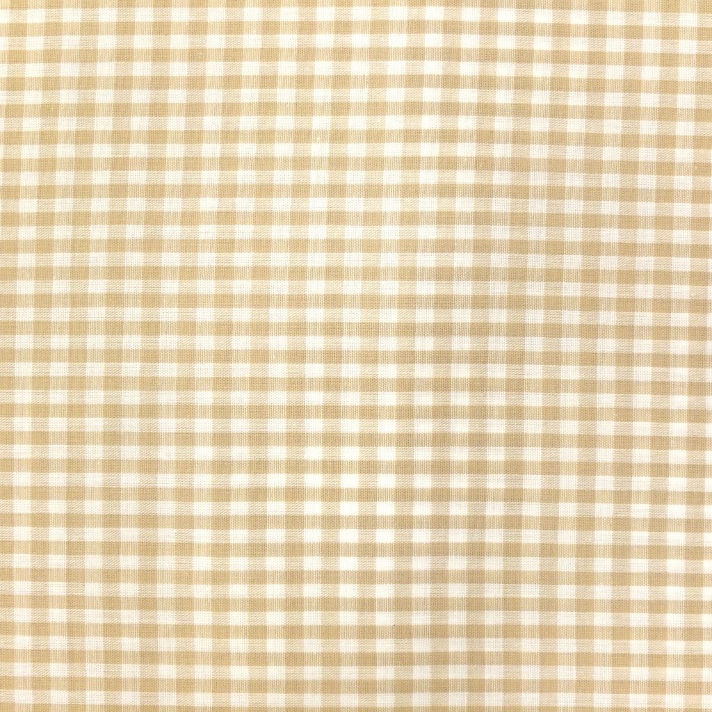 Tissu Vichy Petits carreaux 5 mm Beige