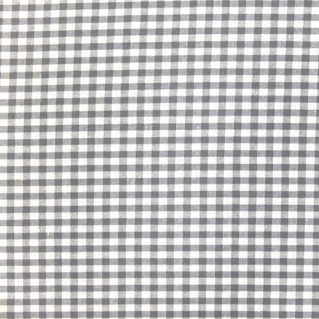 Tissu Vichy Petits carreaux 5 mm Gris