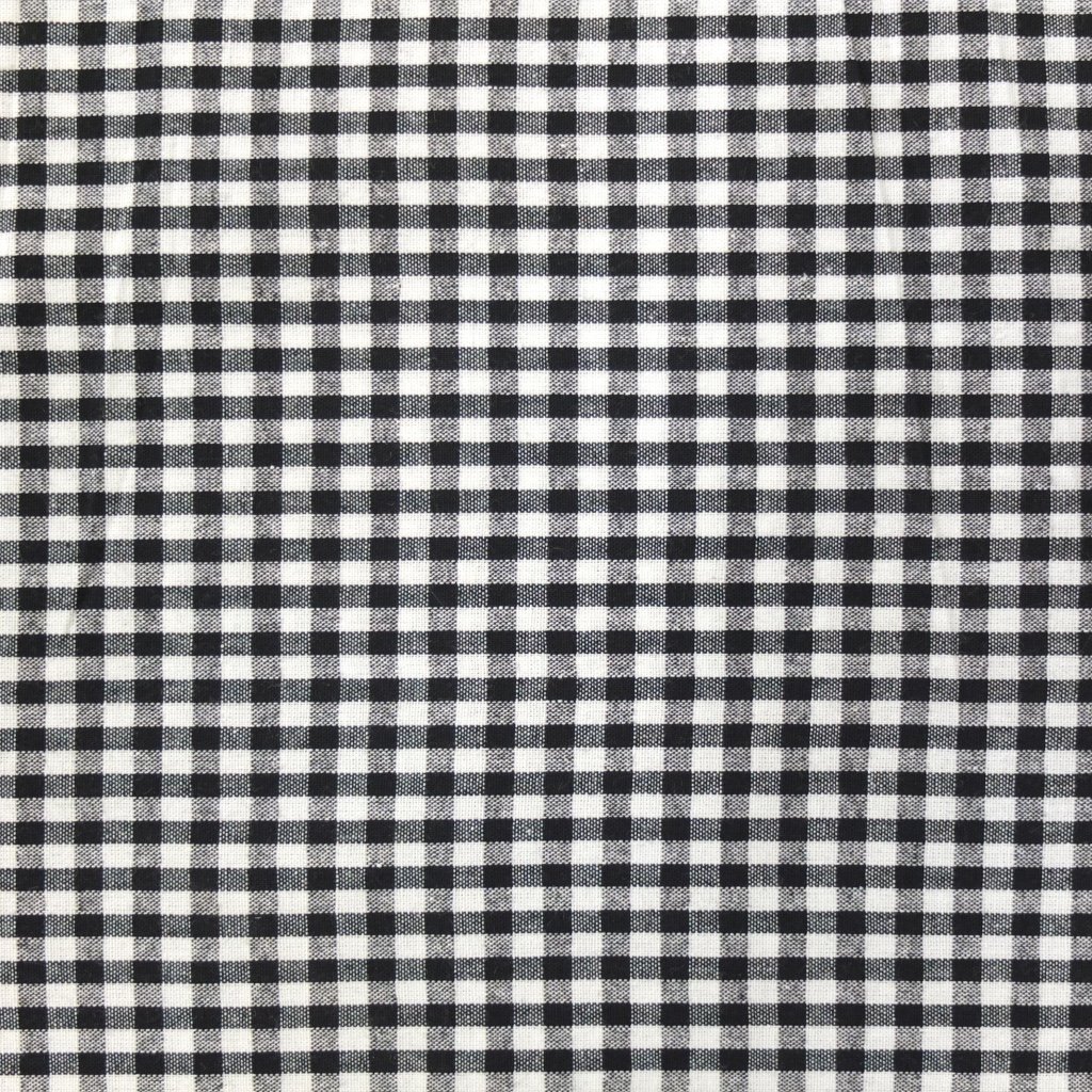 Tissu Vichy Petits carreaux 5 mm Noir