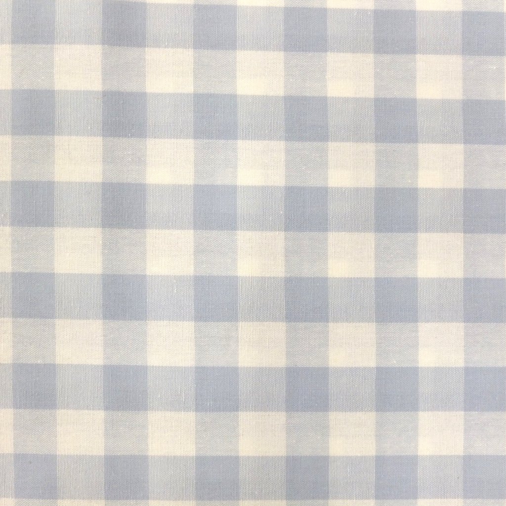 Tissu Vichy Très grands carreaux 17 mm Bleu ciel