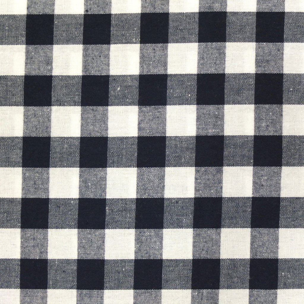 Tissu Vichy Très grands carreaux 17 mm Bleu marine