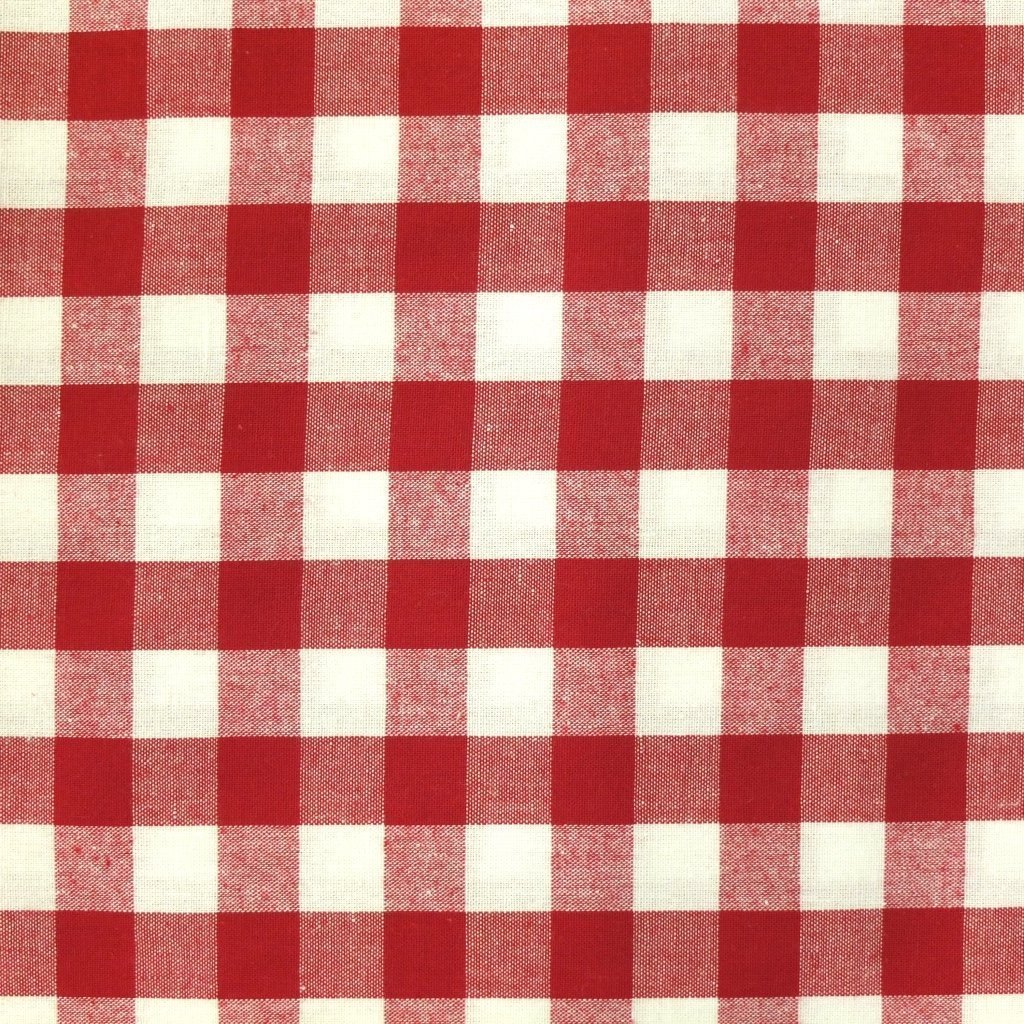 Tissu Vichy Très grands carreaux 17 mm Rouge