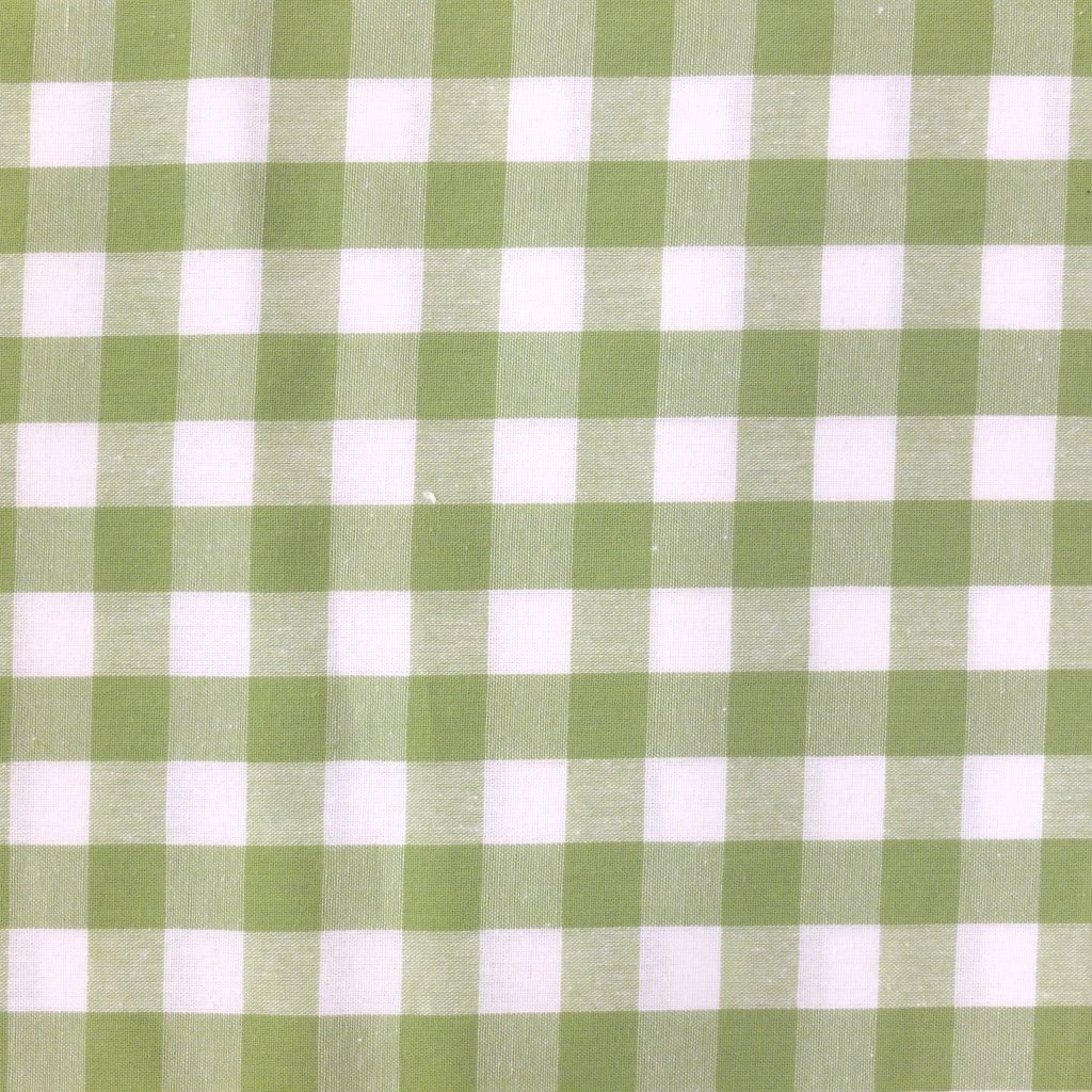Tissu Vichy Très grands carreaux 17 mm Vert pomme