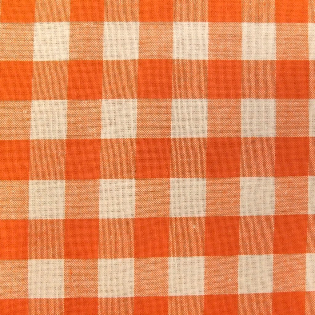 Tissu Vichy Très grands carreaux 17 mm Orange