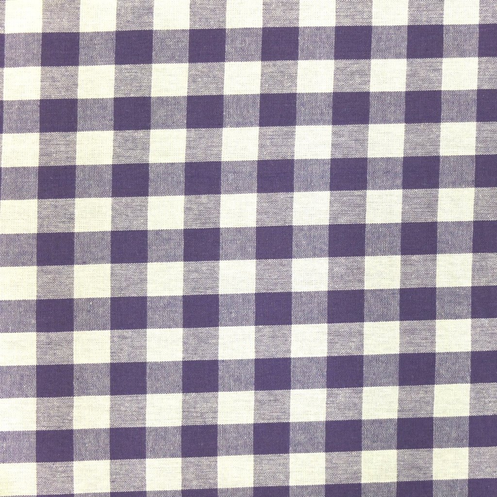 Tissu Vichy Très grands carreaux 17 mm Violet