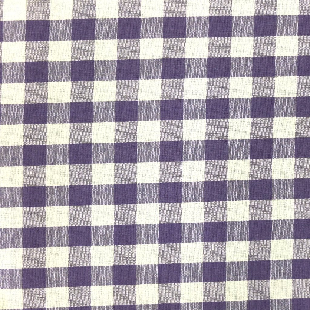 Tissu Vichy Très grands carreaux 17 mm Violet