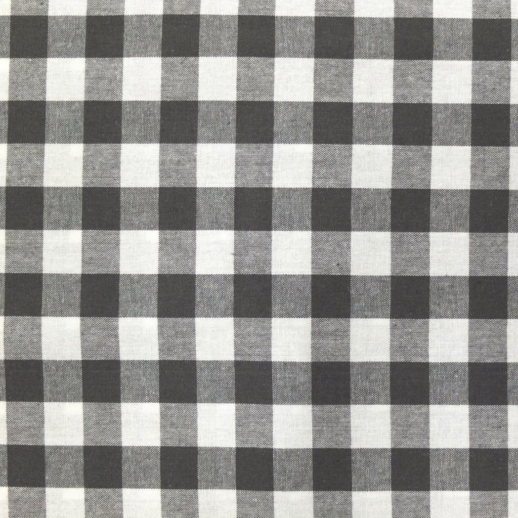 Tissu Vichy Très grands carreaux 17 mm Taupe