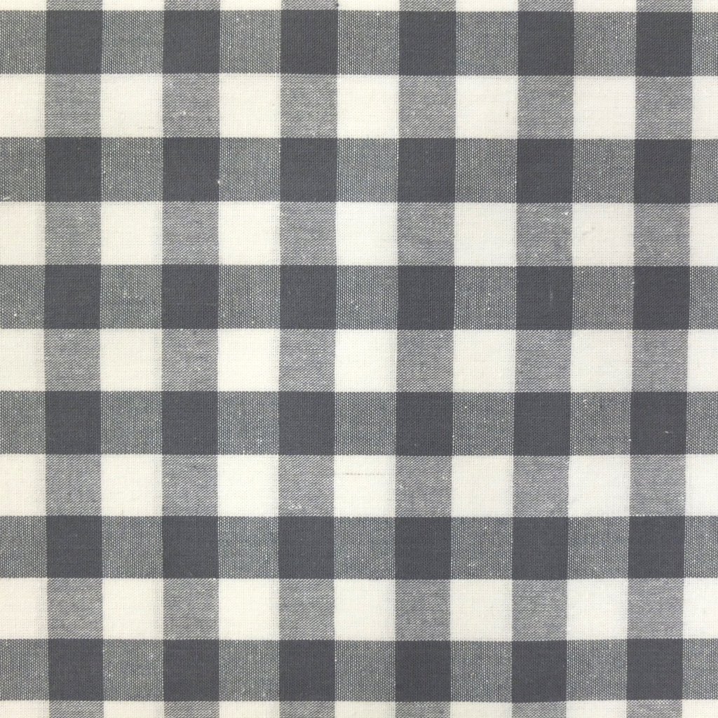 Tissu Vichy Très grands carreaux 17 mm Gris