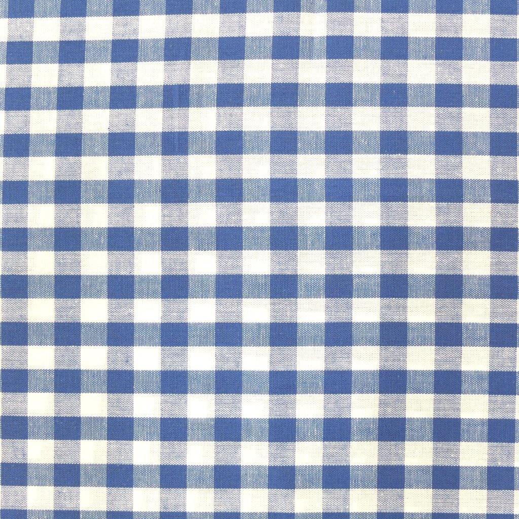 Tissu Vichy Grands carreaux 10 mm Bleu roi