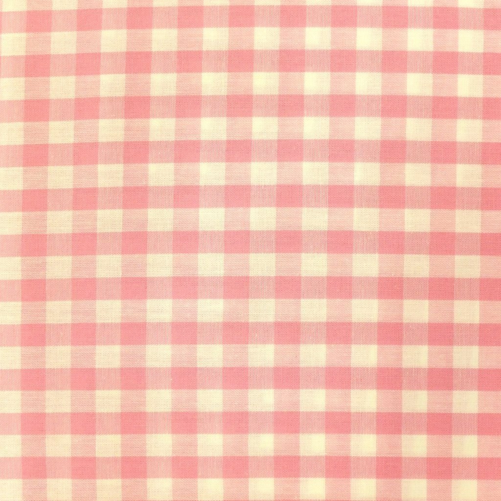 Tissu Vichy Grands carreaux 10 mm Rose pastel