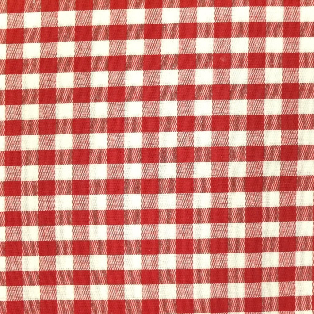 Tissu Vichy Grands carreaux 10 mm Rouge