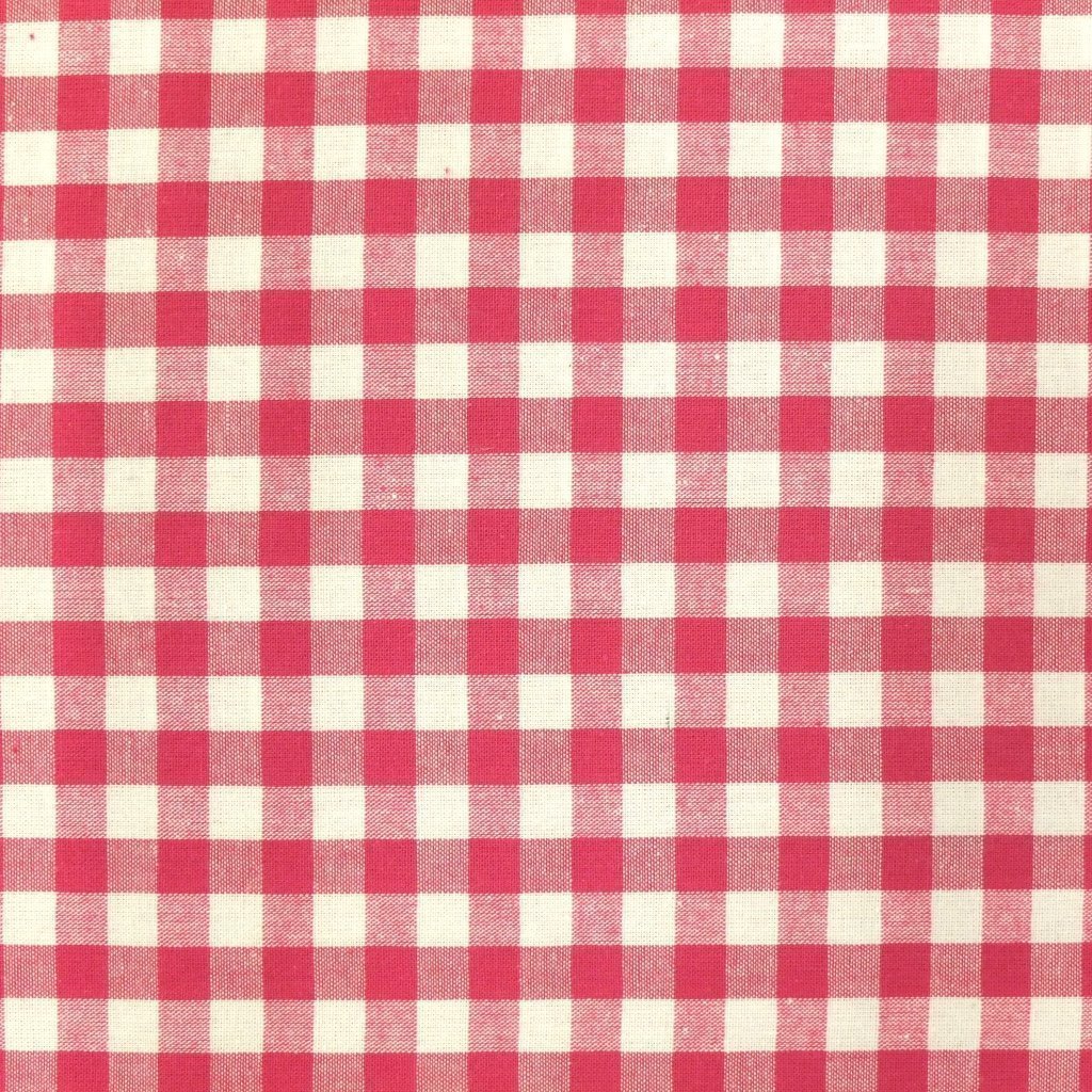 Tissu Vichy Grands carreaux 10 mm Fuchsia