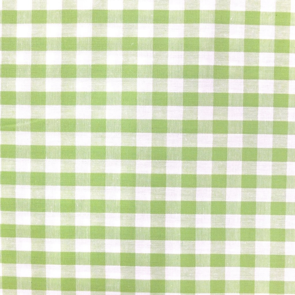 Tissu Vichy Grands carreaux 10 mm Vert pomme