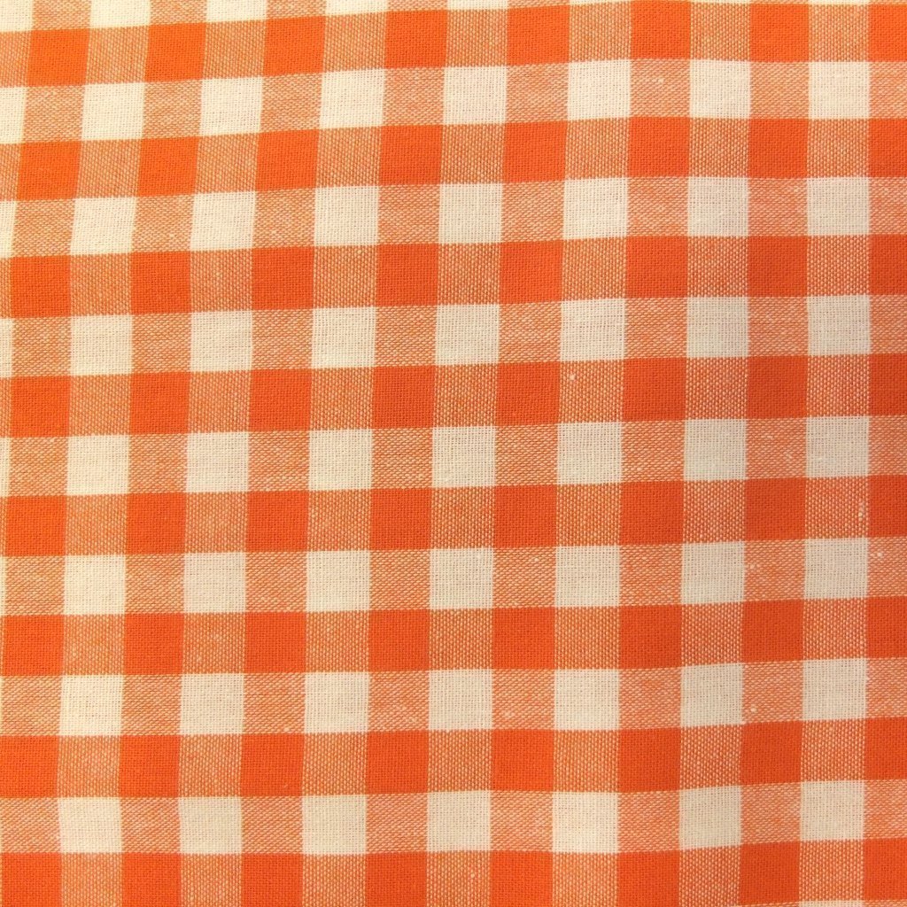 Tissu Vichy Grands carreaux 10 mm Orange