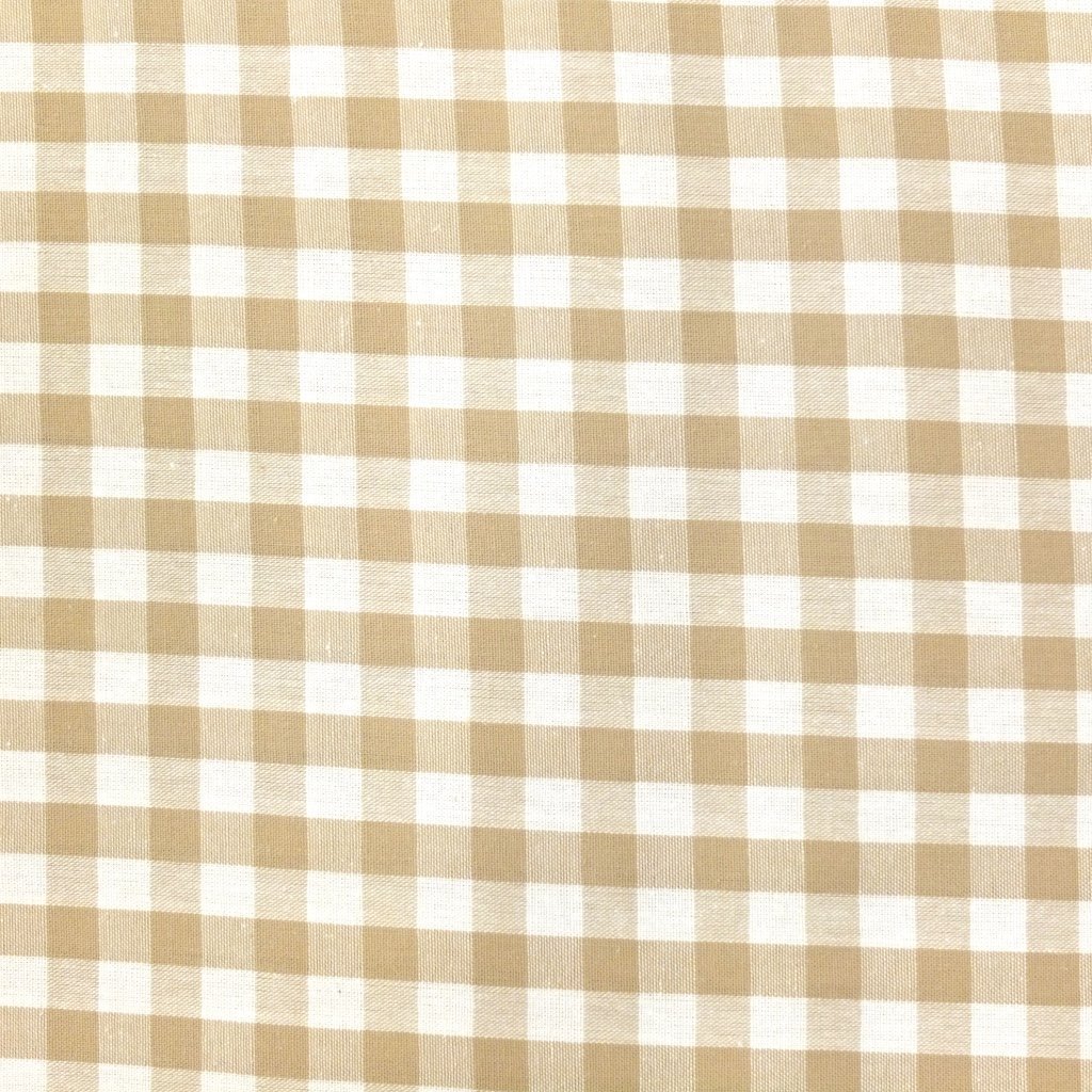 Tissu Vichy Grands carreaux 10 mm Beige