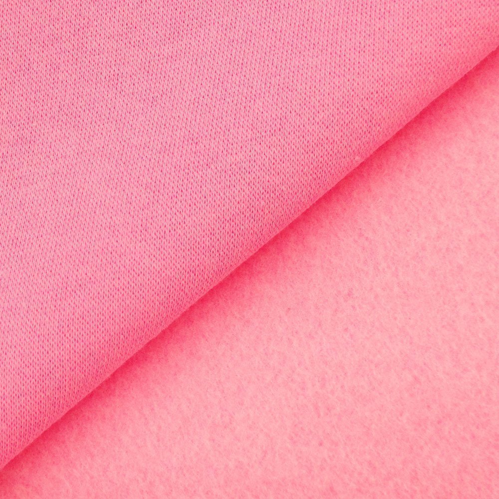 Tissu Molleton Sweat uni Rose