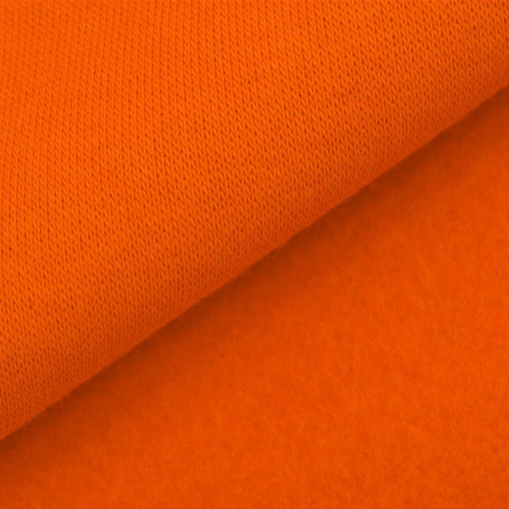 Tissu Molleton Sweat uni Orange