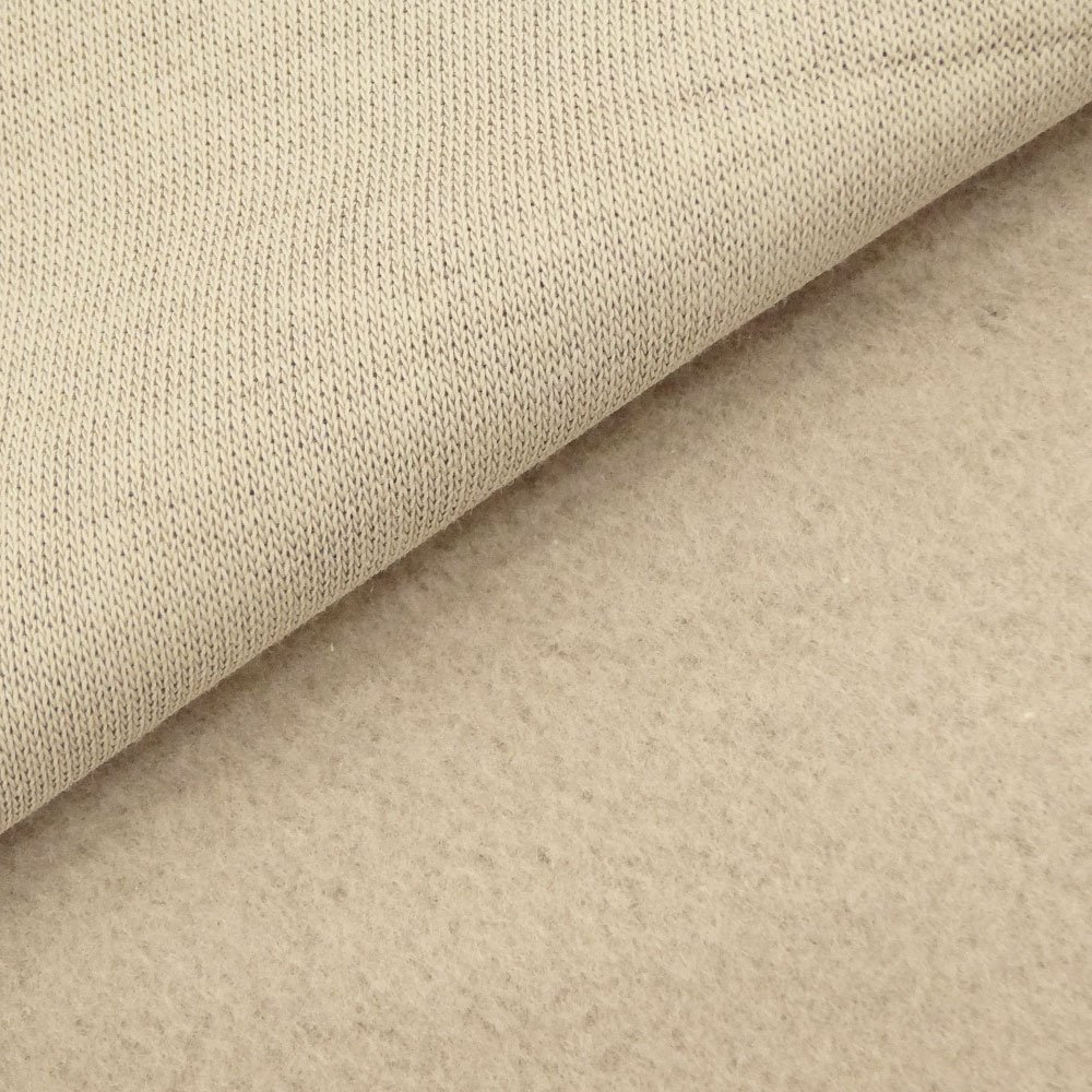 Tissu Molleton Sweat uni Beige