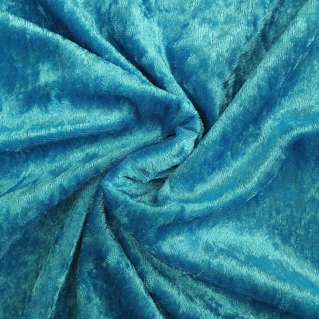 Panne de velours Bleu turquoise