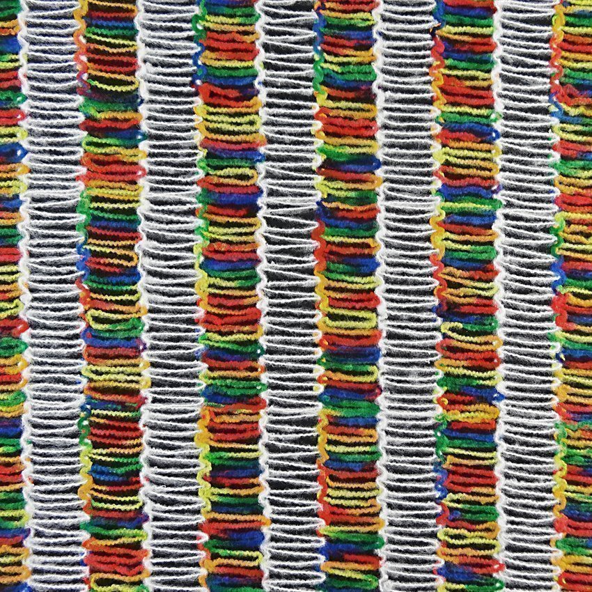 Tissu Lainage Rayures multicolores
