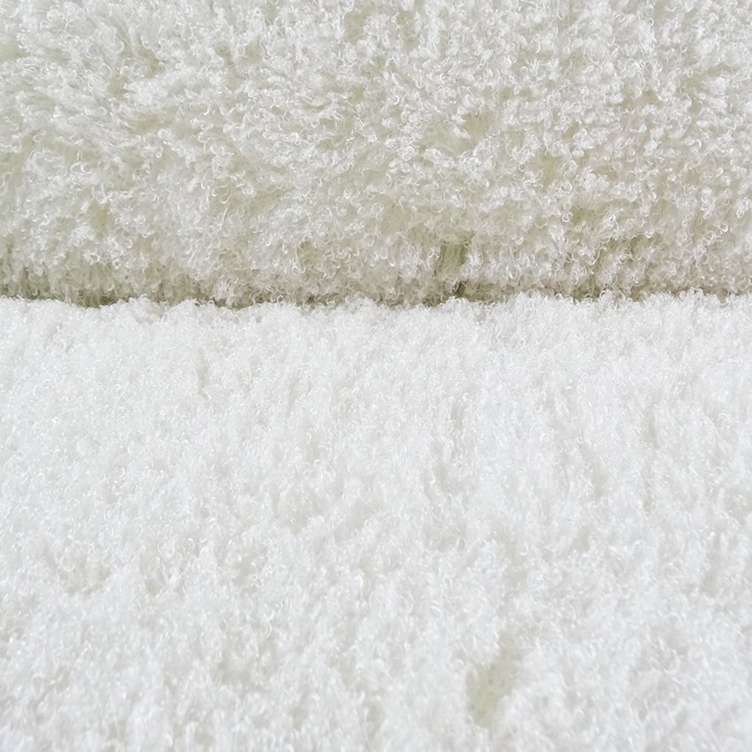 Tissu Fausse fourrure Frisée Ecru